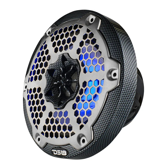 DS18 CF-65M 6.5" 2-Way Marine Speakers with LEDs - 100 Watts Rms 4-ohm