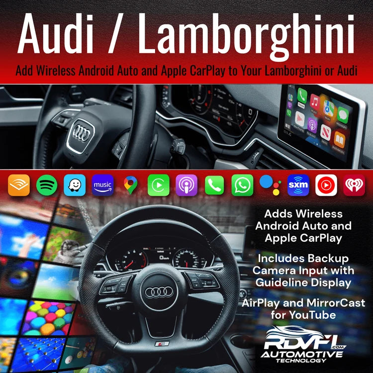 RDVFL CP1-MMI3G-Q3N Wireless Apple CarPlay and Android Auto Adapter - Fits 2014-2018 Audi Q3 with Navigation