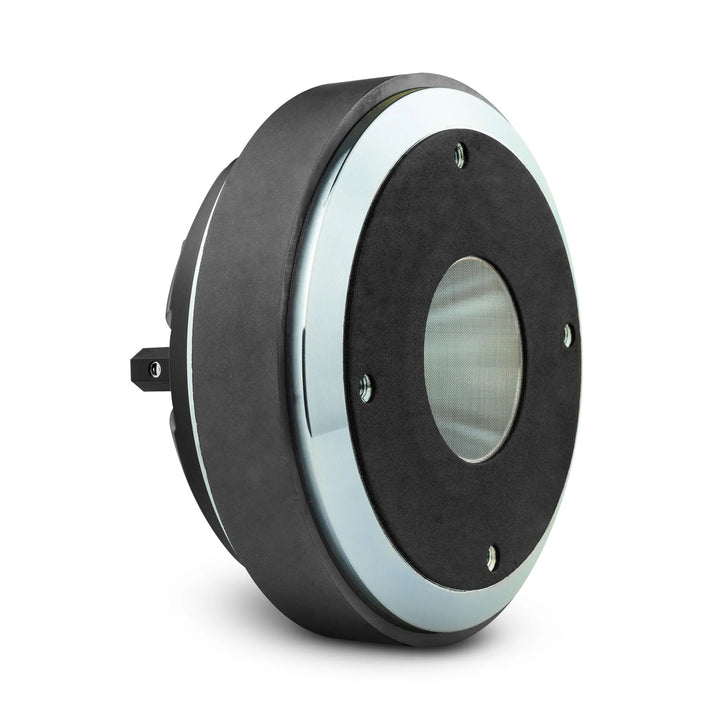 DS18 D225PY Compression Driver with 2.5" Polyimide Voice Coil and White Aluminum Trumpet Horn - 360 Watts Rms 8-ohm