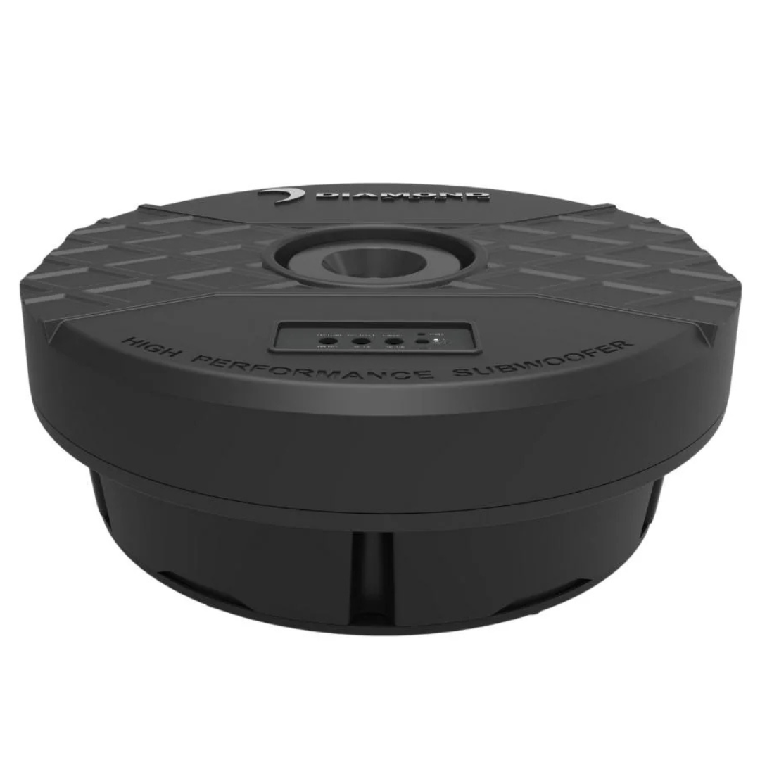 Diamond Audio DASTX12 Amplified 11" Slim Spare Tire Active Enclosure with Subwoofer - 150 Watts Rms 2-ohm