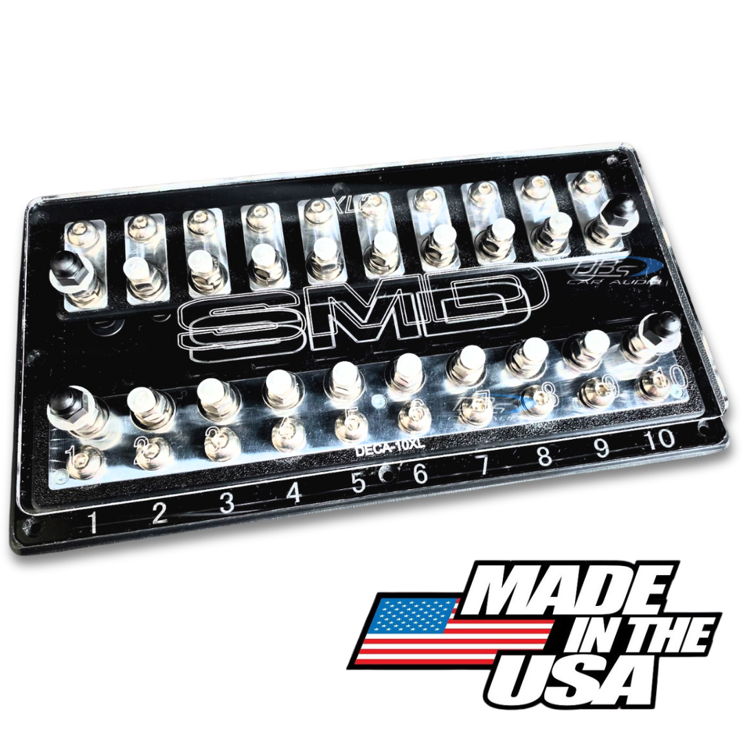 SMD Deca XL2 10 Spot ANL Fuse Block - Stainless Steel and Aluminum Hardware