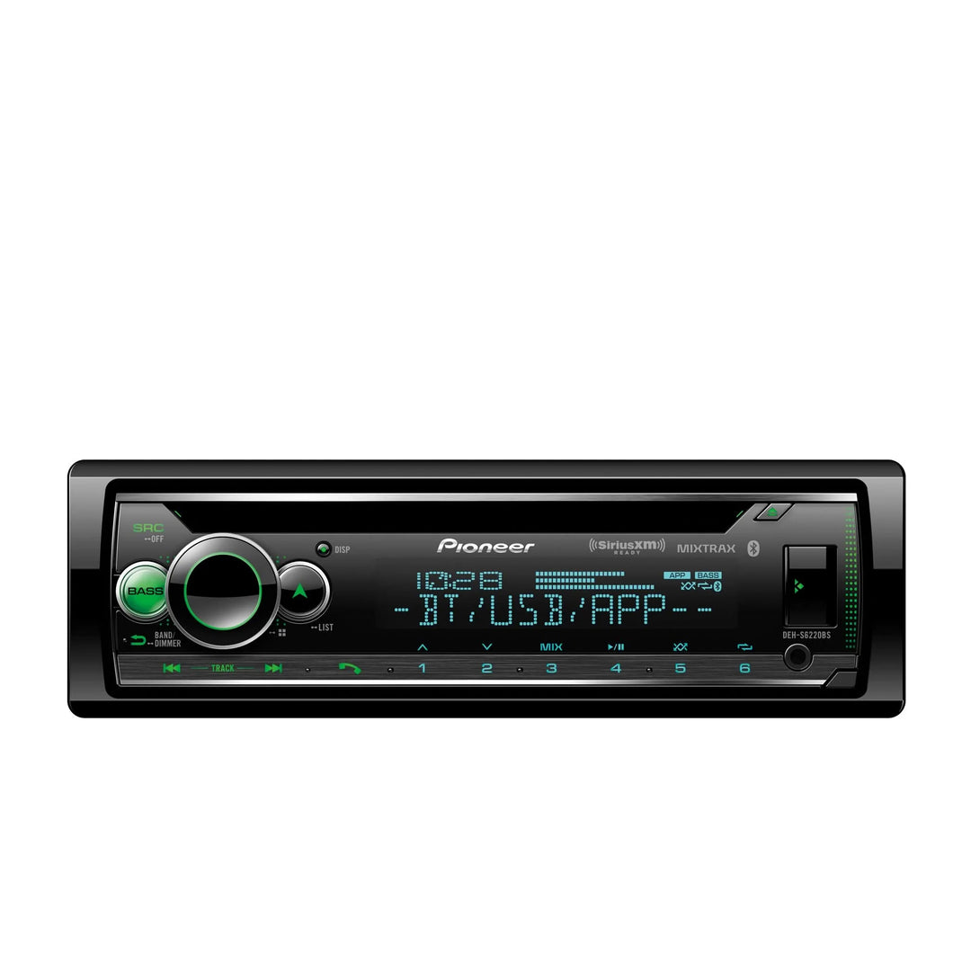 Pioneer DEH-S6220BS Single-Din CD Receiver with Bluetooth & SiriusXM Ready