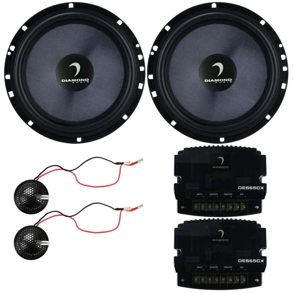Diamond Audio DES65C 6.5" 2-Way Component Speaker Set - 60 Watts Rms 4-ohm