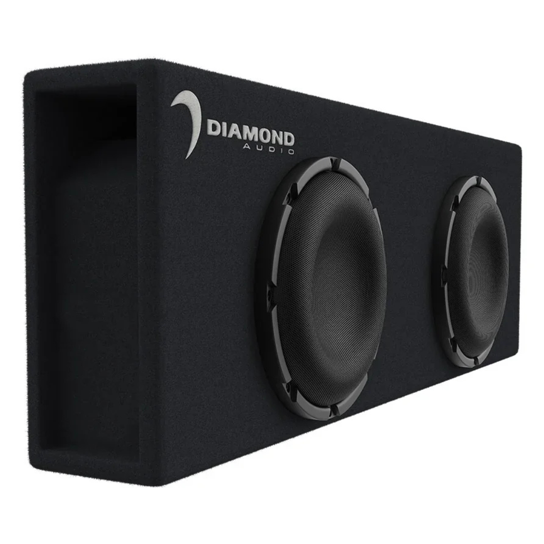 Diamond Audio DESMB8D Loaded Dual 8" Ported Enclosure with Subwoofers - 500 Watts Rms 2-ohm