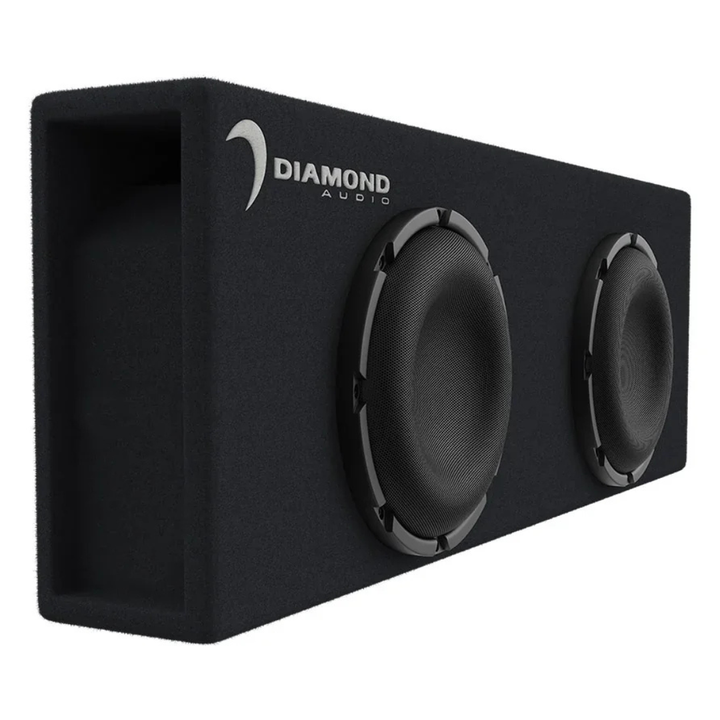 Diamond Audio DESMB8D Loaded Dual 8" Ported Enclosure with Subwoofers - 500 Watts Rms 2-ohm