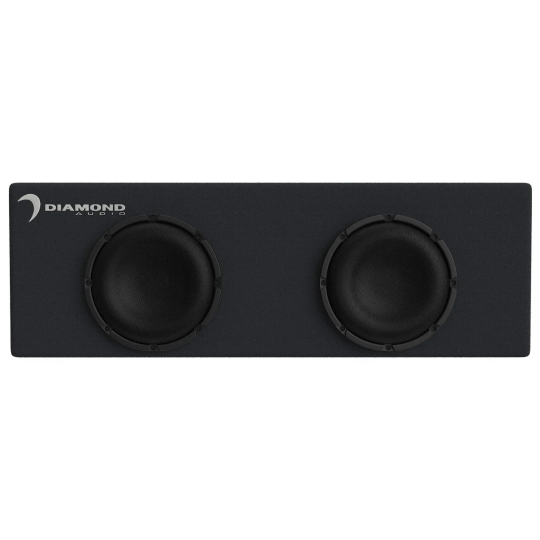Diamond Audio DESMB8D Loaded Dual 8" Ported Enclosure with Subwoofers - 500 Watts Rms 2-ohm