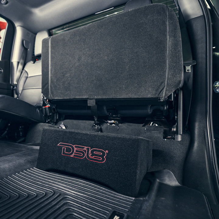 DS18 Loaded Under Seat Down Fire Enclosure with 10” Shallow Subwoofer - 600 Watts Rms Dual 4-ohm