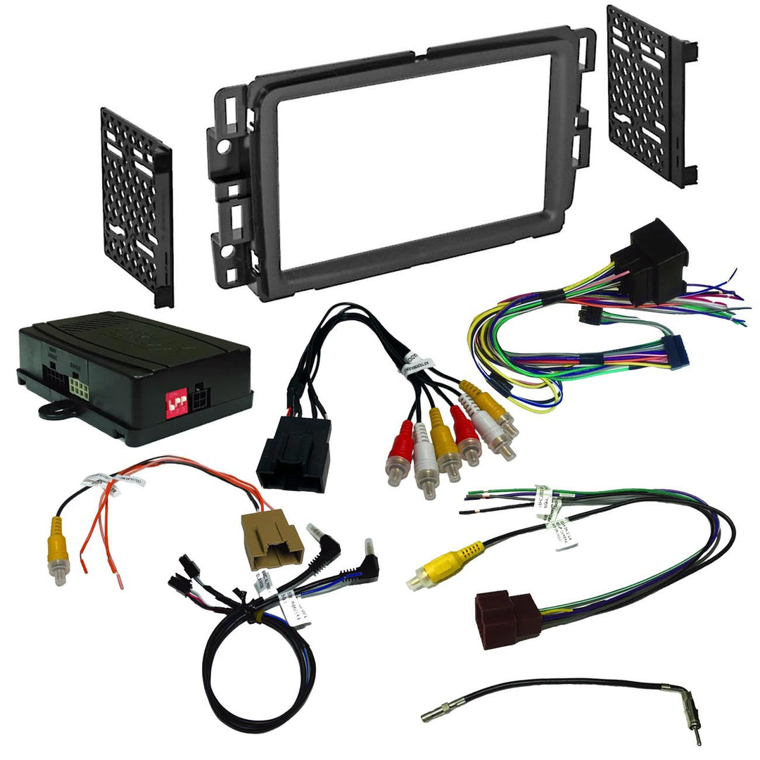 CRUX DKGM-49A Radio Replacement with SWC Retention and Double Din Dash Kit - Fits Select 2012-2014 GM LAN 29 Bit Trucks & SUV’s