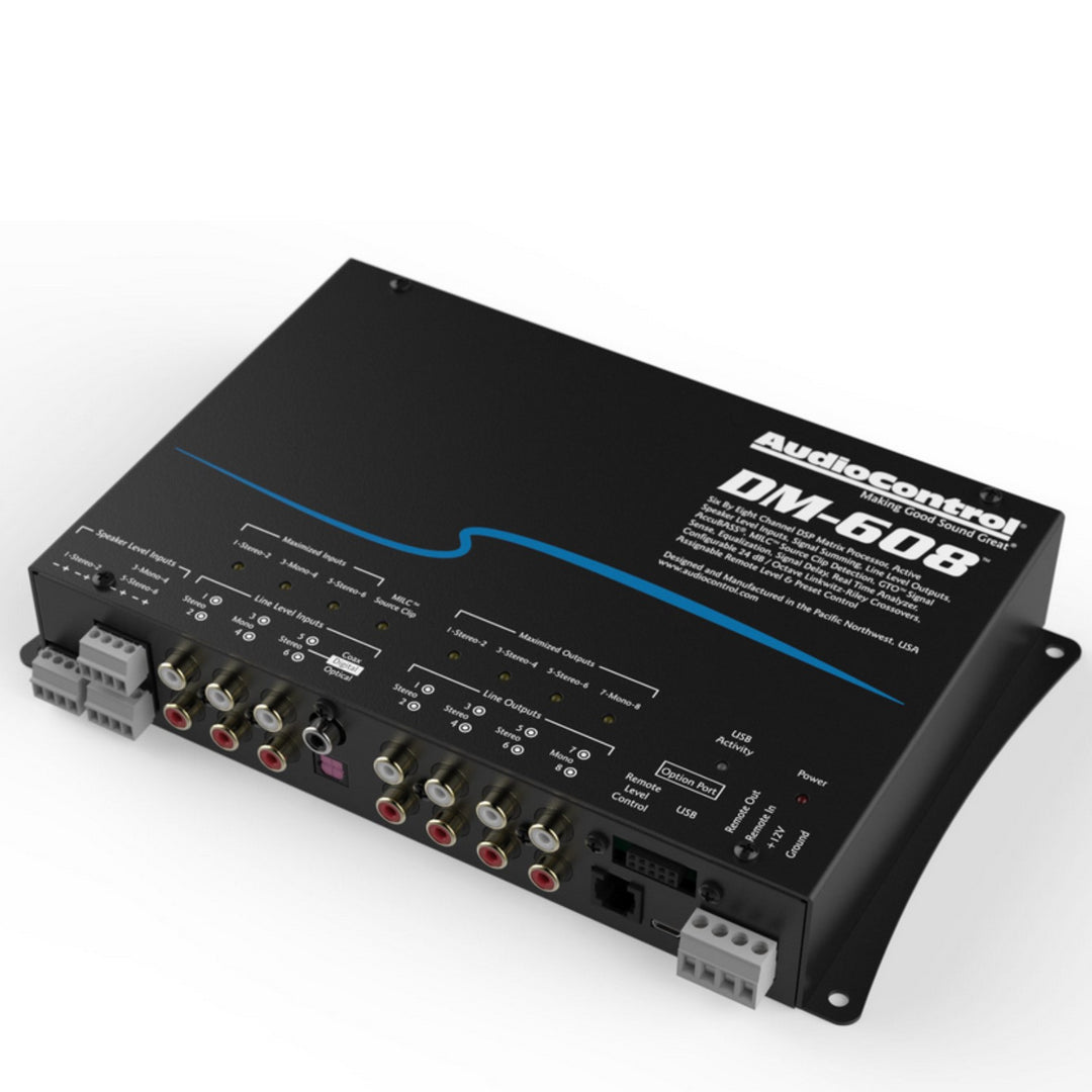 AudioControl DM-608 Procesador de Sonido Digital de 8 Canales con 6 Entradas Rca