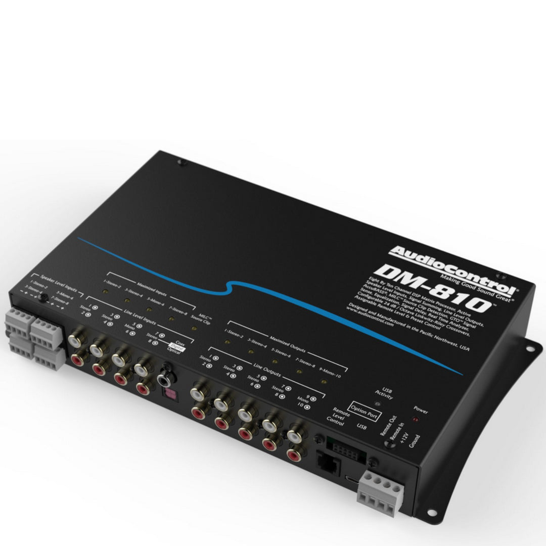 AudioControl DM-810 Procesador de Sonido Digital de 10 Canales con 8 Entradas Rca