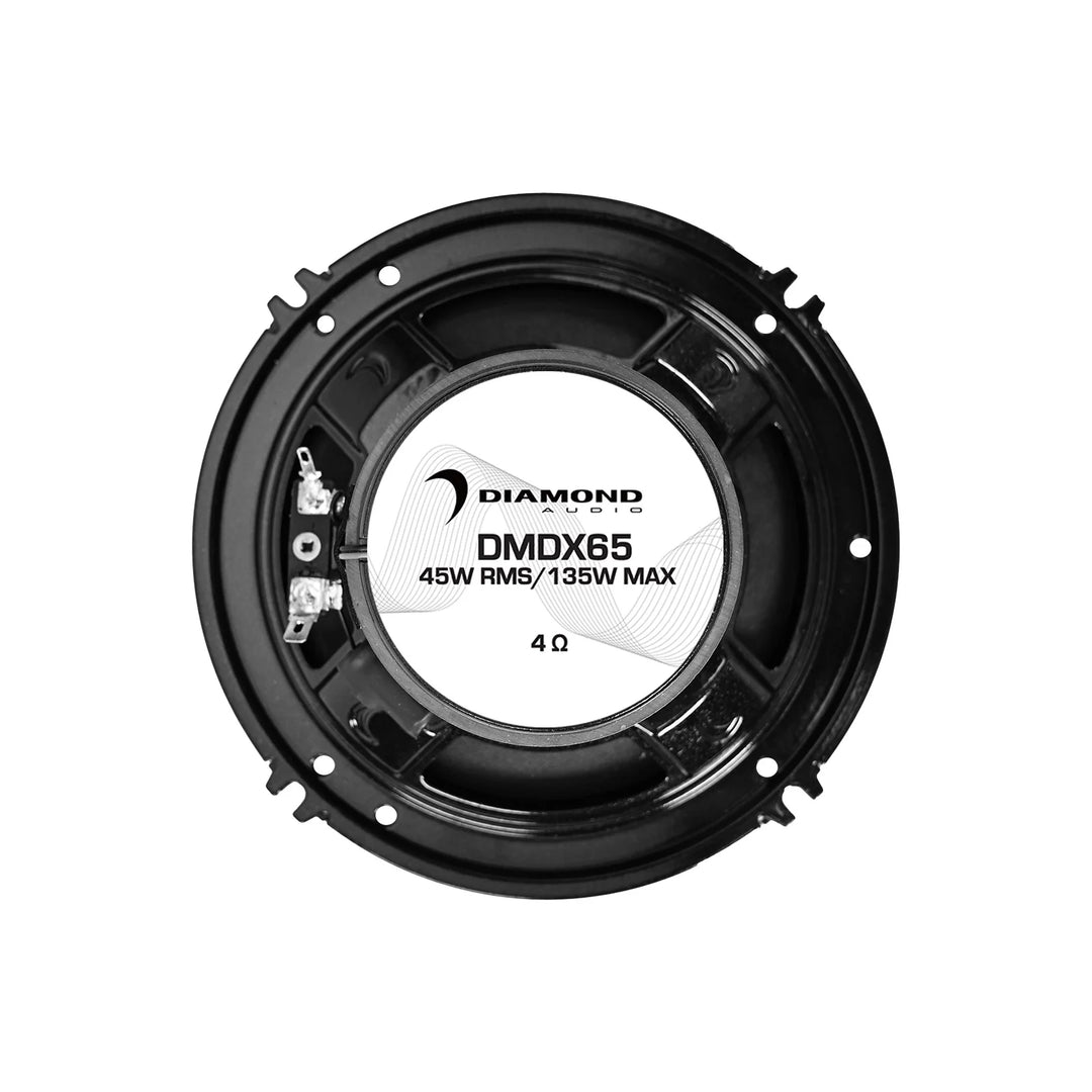 Diamond Audio DMDX65 6.5" 2-Way Concentric Coaxial Speakers - 45 Watts Rms 4-ohm