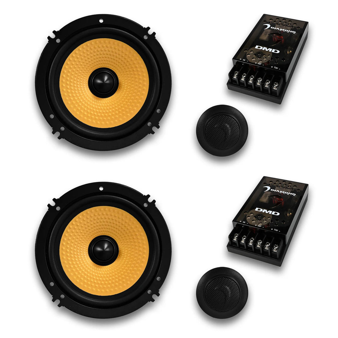 Diamond Audio DMDX65C 6.5" 2-Way Component Speaker Set- 45 Watts Rms 4-ohm