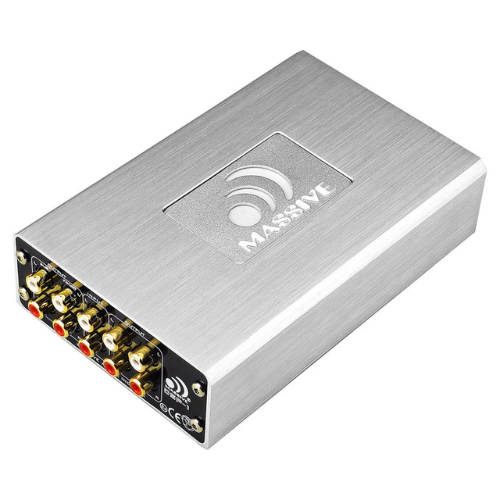 Massive Audio DSP-1 Procesador de sonido digital de 8 canales con amplificador incorporado de 4 canales y conectividad Bluetooth - 4x 60 vatios Rms a 4 ohmios