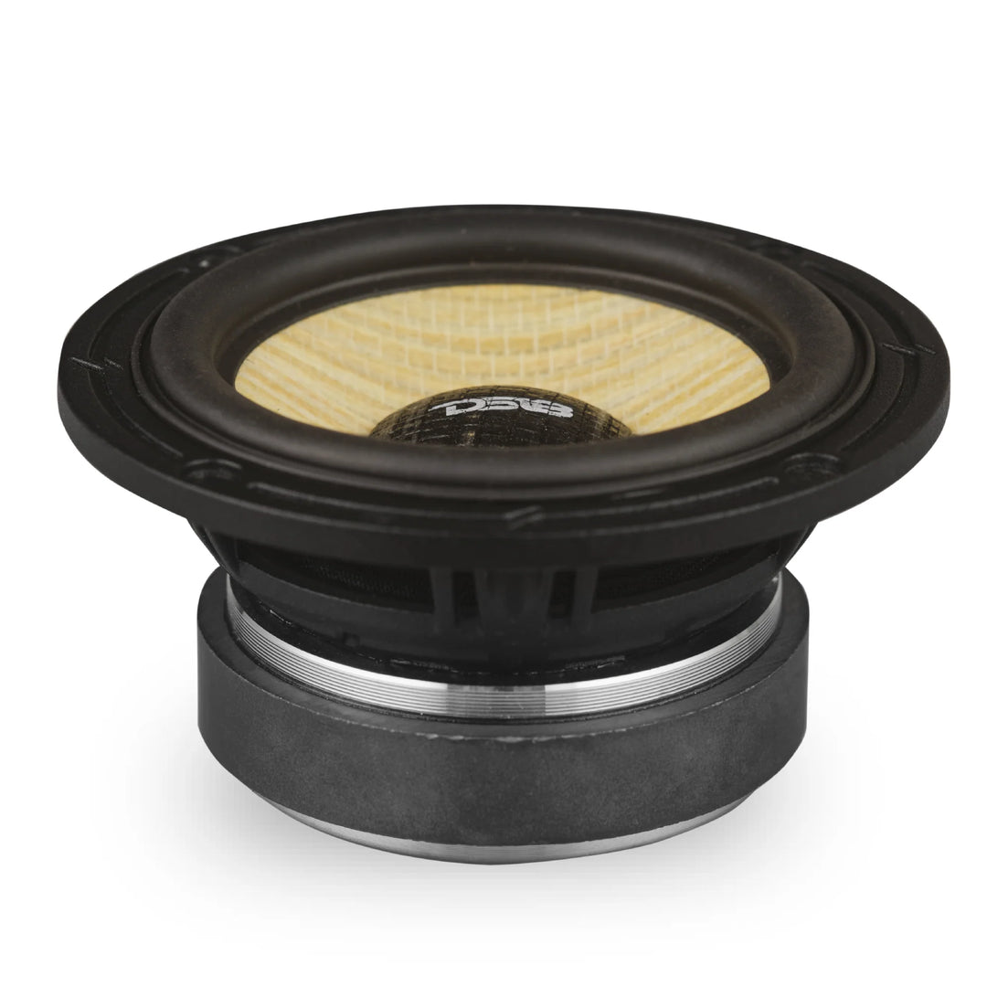 DS18 DXQ 6.5" 3-Way Component Set with Yellow Straw Cone - 150 Watts Rms 4-ohm