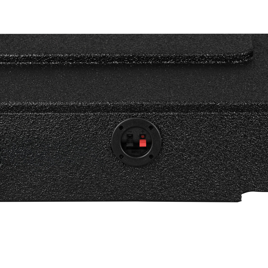 DS18 Dual 8" Front Firing Ported Under Seat Subwoofer Enclosure - Fits 2009-2026 Ford F-150 or Super Duty Crew Cabs