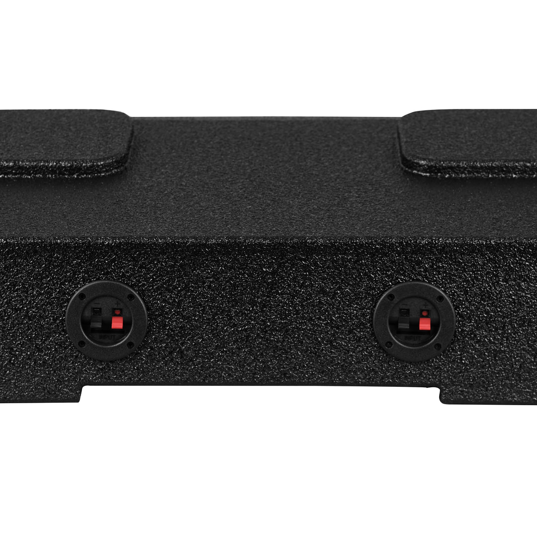DS18 Quad 8" Front Firing Ported Under Seat Subwoofer Enclosure - Fits 2009-2026 Ford F-150 or Super Duty Crew Cabs
