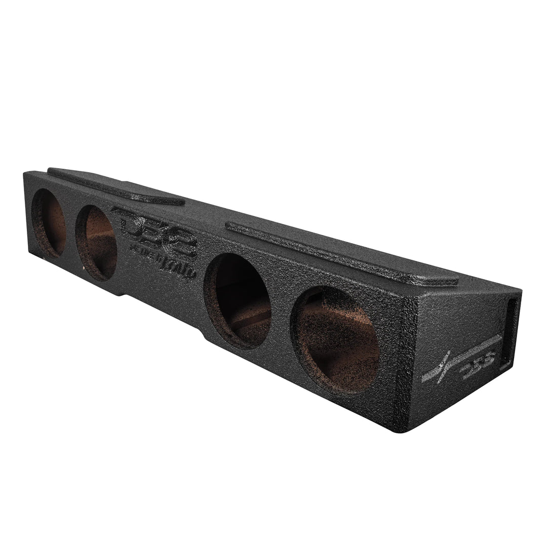 DS18 Quad 8" Front Firing Ported Under Seat Subwoofer Enclosure - Fits 2009-2026 Ford F-150 or Super Duty Crew Cabs