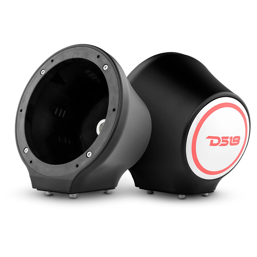 DS18 6.5” Universal Flat Mount Speaker Pod - Fits Jet Skis, Jeeps and Motorcycles