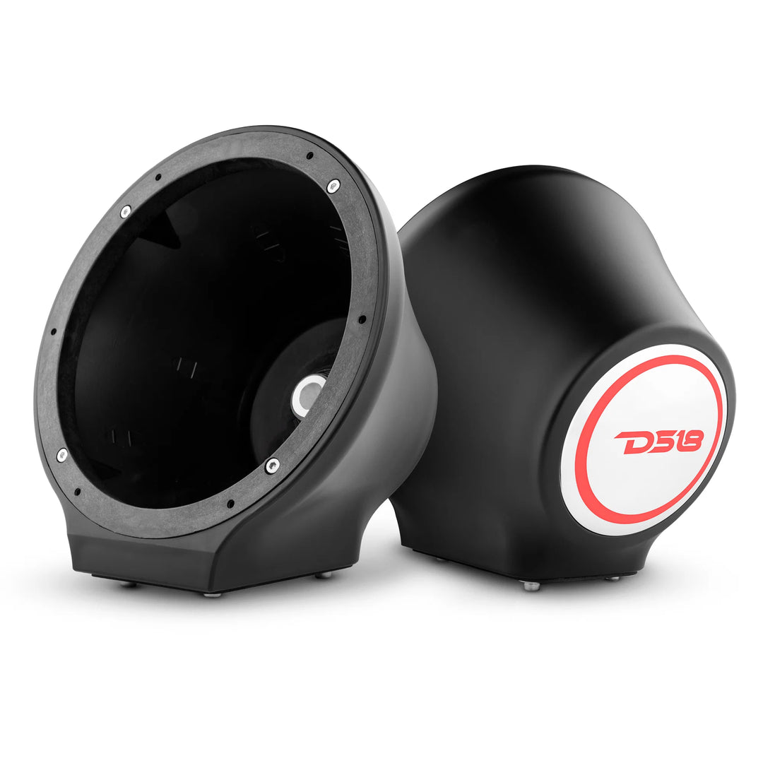 DS18 8” Universal Flat Mount Speaker Pod - Fits Jet Skis, Jeeps and Motorcycles