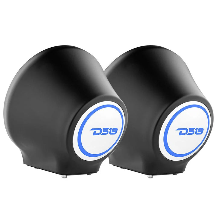 DS18 8” Universal Flat Mount Speaker Pod - Fits Jet Skis, Jeeps and Motorcycles