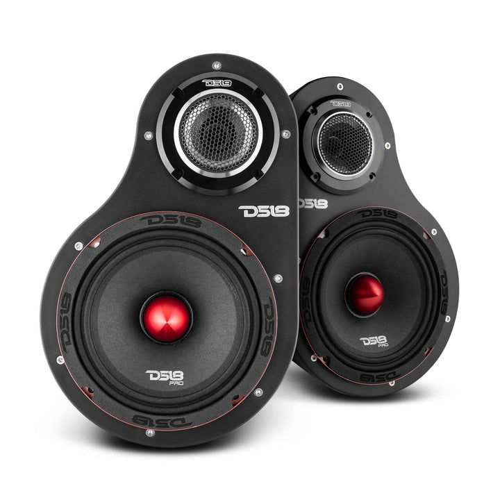 DS18 Combo - 2x PRO-X6.4BM Mid-Range Loudspeakers with 2x PRO-TWN5 Tweeters and 2x Speaker Pods
