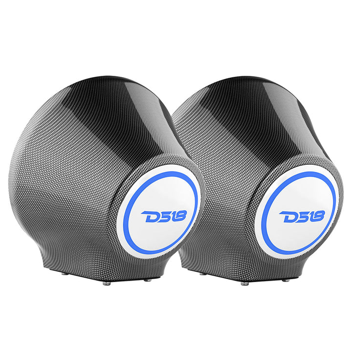 DS18 8” Universal Flat Mount Speaker Pod - Fits Jet Skis, Jeeps and Motorcycles