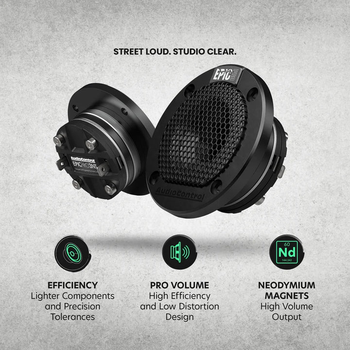 AudioControl EPICPRO3NT 3" Neodymium Bullet Tweeters - 140 Watts Rms 4-ohm