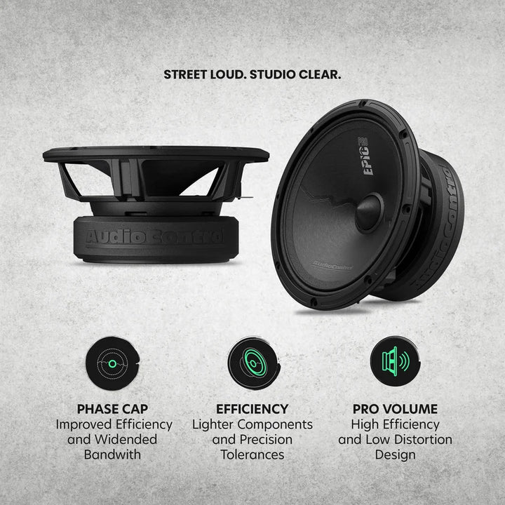 AudioControl EPICPRO6X 6.5" Mid-Range Loudspeakers - 200 Watts Rms 4-ohm