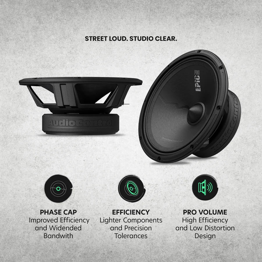 AudioControl EPICPRO8X 8" Mid-Range Loudspeakers - 250 Watts Rms 4-ohm