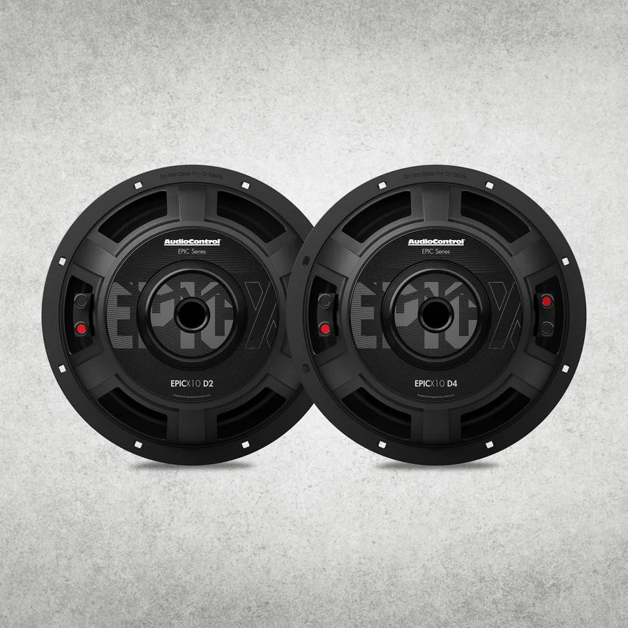 AudioControl EPICX 10" Subwoofer - 500 Watts Rms Dual 4-ohm or 2-ohm