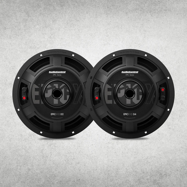 AudioControl EPICX 10" Subwoofer - 500 Watts Rms Dual 4-ohm or 2-ohm