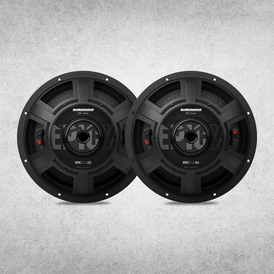 AudioControl EPICX 12" Subwoofer - 500 Watts Rms Dual 4-ohm or 2-ohm