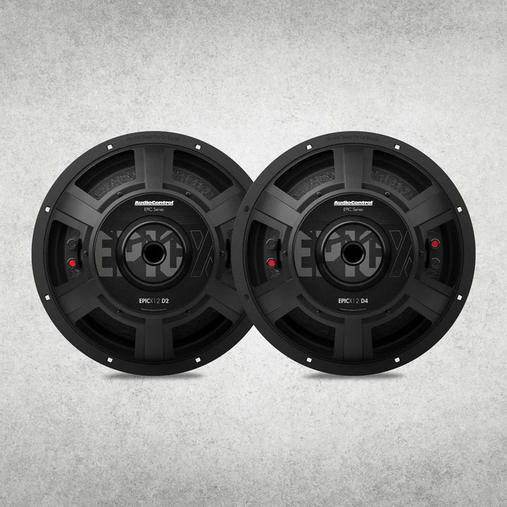 AudioControl EPICX 12" Subwoofer - 500 Watts Rms Dual 4-ohm or 2-ohm