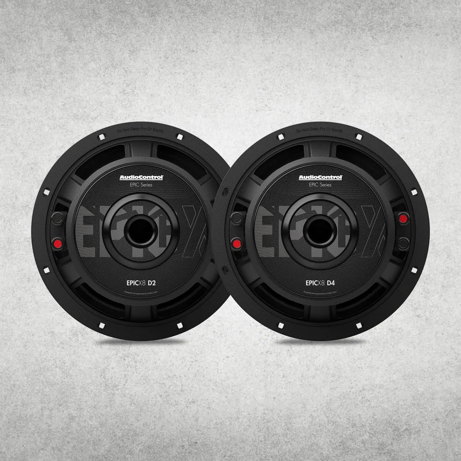 AudioControl EPICX 8" Subwoofer - 400 Watts Rms Dual 4-ohm or 2-ohm