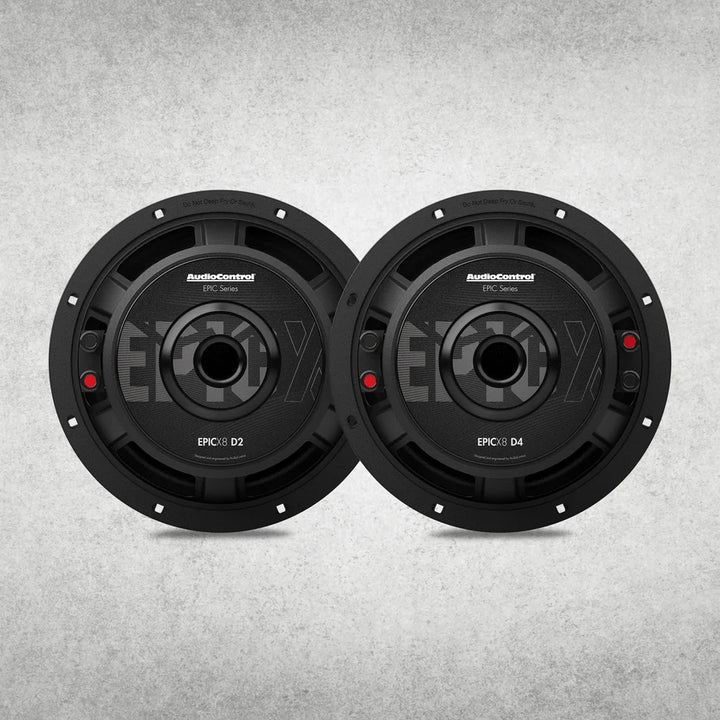 AudioControl EPICX 8" Subwoofer - 400 Watts Rms Dual 4-ohm or 2-ohm