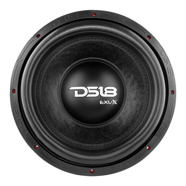 Subwoofer DS18 EXL-X12.2D de 12" con bobina móvil de aluminio negro de 2,57" - 1250 vatios Rms 2 ohmios DVC