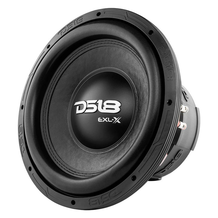 Subwoofer DS18 EXL-X12.2D de 12" con bobina móvil de aluminio negro de 2,57" - 1250 vatios Rms 2 ohmios DVC