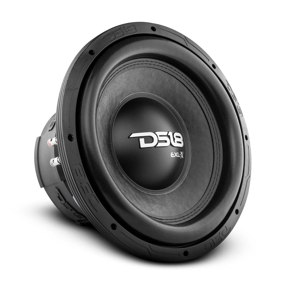 Subwoofer DS18 EXL-X12.2D de 12" con bobina móvil de aluminio negro de 2,57" - 1250 vatios Rms 2 ohmios DVC