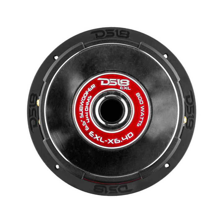 DS18 EXL-X6.4D 6.5" Subwoofer with 2" Black Aluminum Voice Coil - 400 Watts Rms 4-ohm DVC