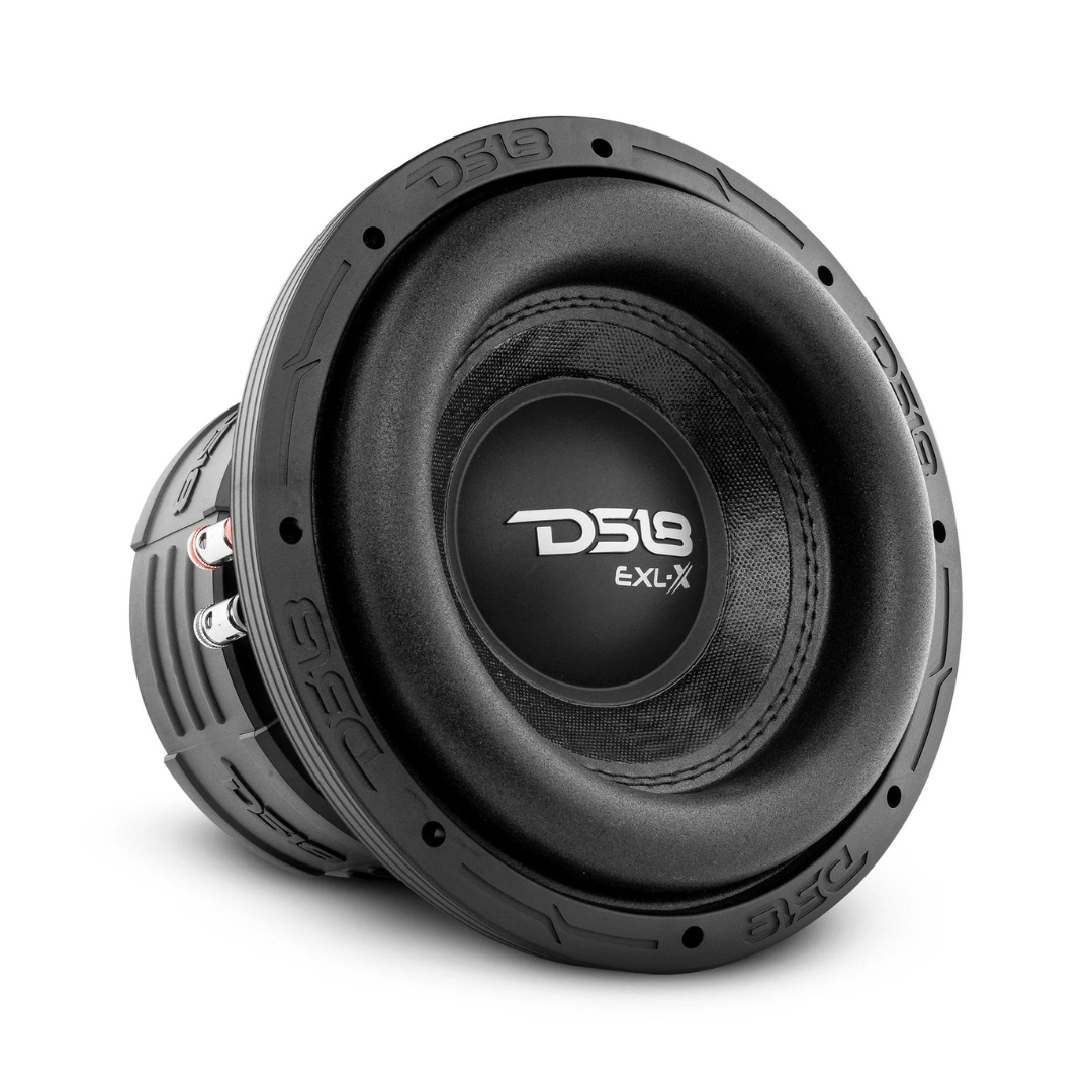 Subwoofer DS18 EXL-X8.4D de 8" con bobina móvil de aluminio negro de 2,5" - 600 vatios Rms 4 ohmios DVC