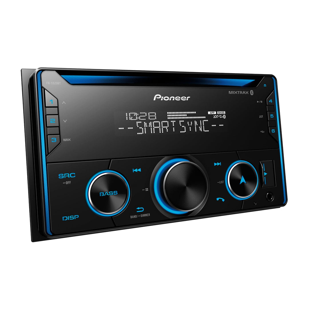 Pioneer FH-S520BT Double-Din CD Receiver with Bluetooth and Smart Sync