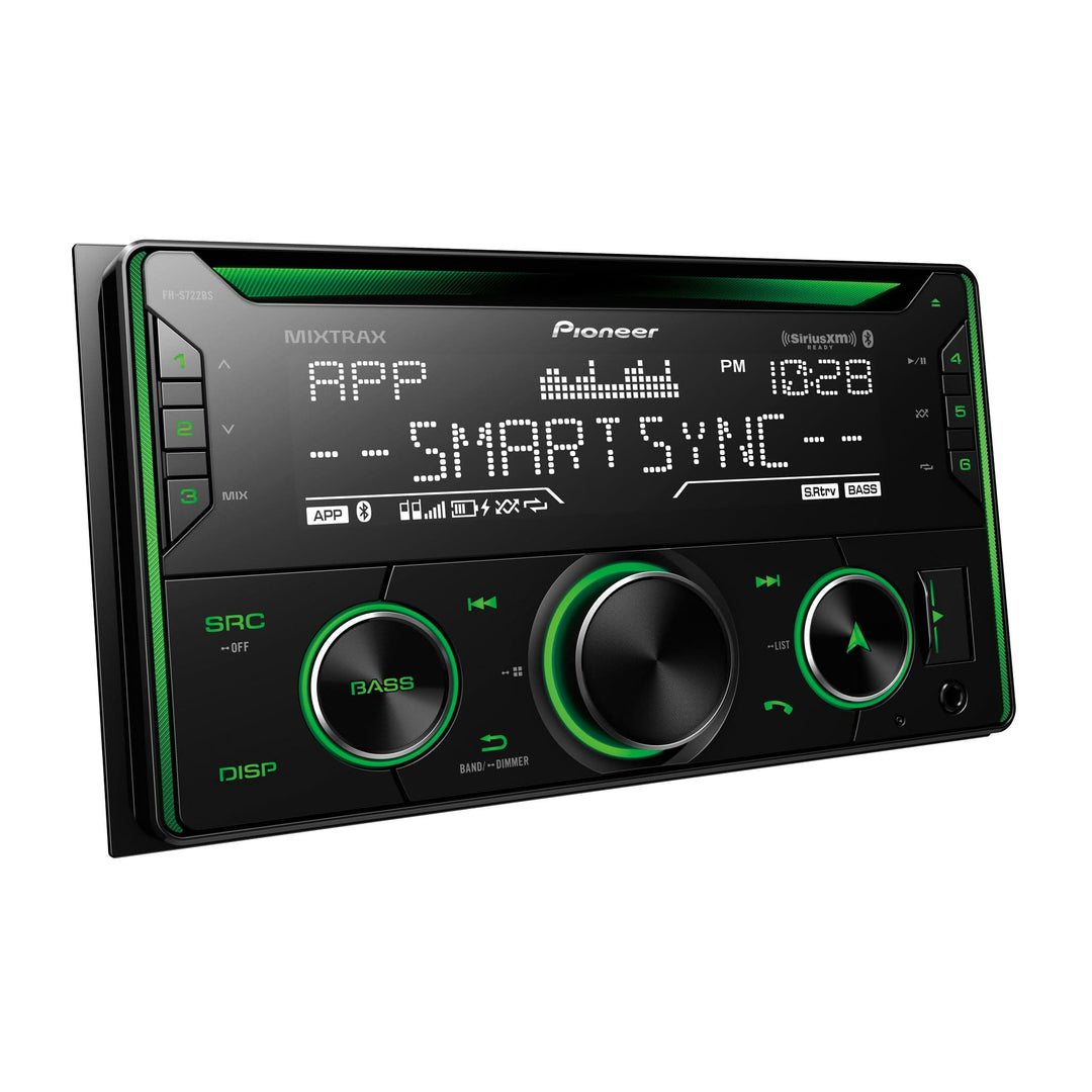 Pioneer FH-S722BS Double-Din CD Receiver with Bluetooth, Alexa and Smart Sync