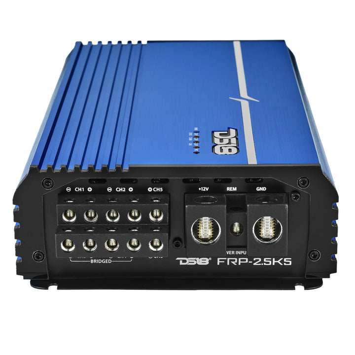 DS18 FRP-2.5K5 Full-Range 5-Channel Amplifier - 4 x 240 Watts Rms @ 4-ohm + 1200 Watts Rms @ 1-ohm