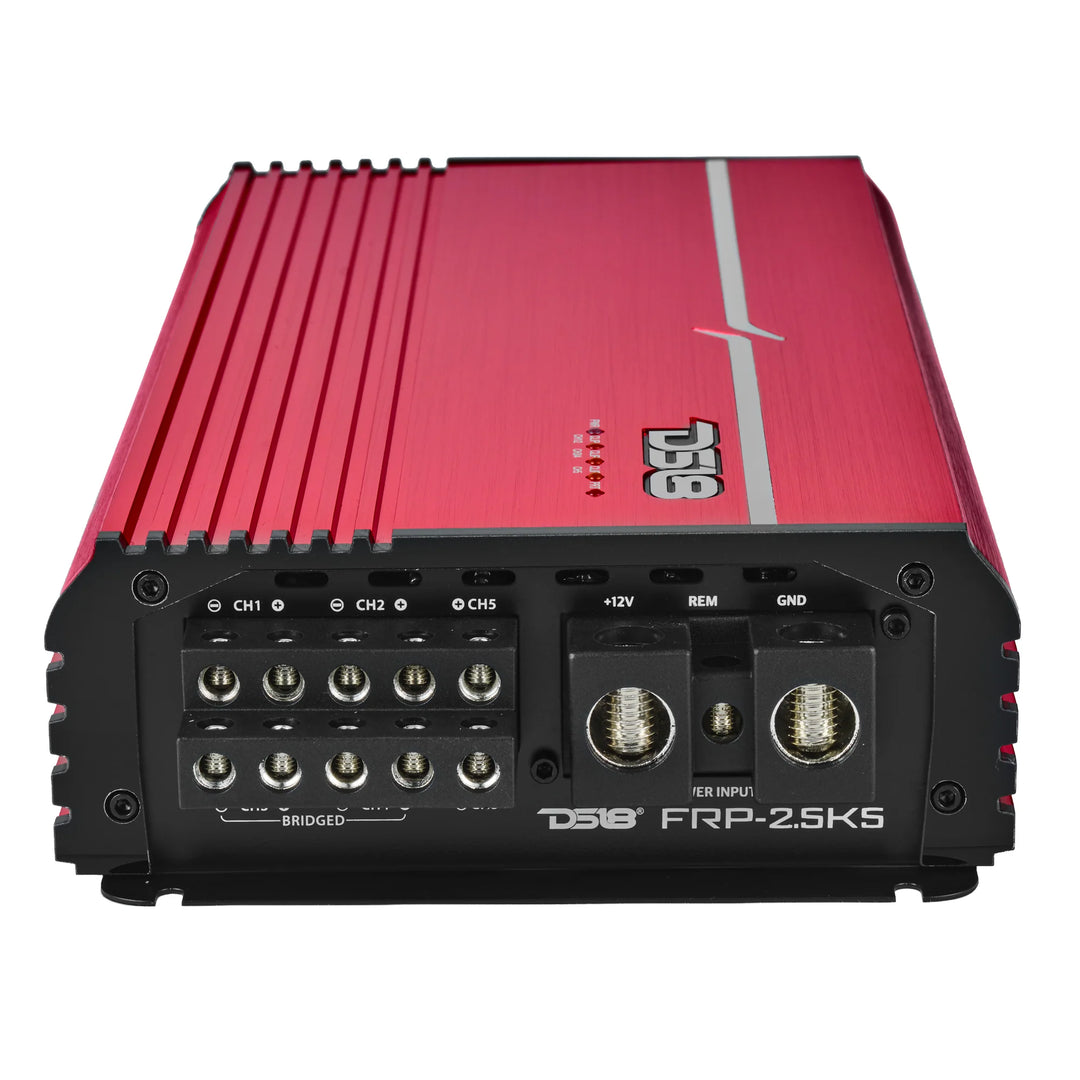 DS18 FRP-2.5K5 Full-Range 5-Channel Amplifier - 4 x 240 Watts Rms @ 4-ohm + 1200 Watts Rms @ 1-ohm