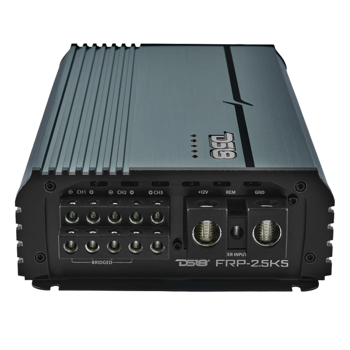 DS18 FRP-2.5K5 Full-Range 5-Channel Amplifier - 4 x 240 Watts Rms @ 4-ohm + 1200 Watts Rms @ 1-ohm