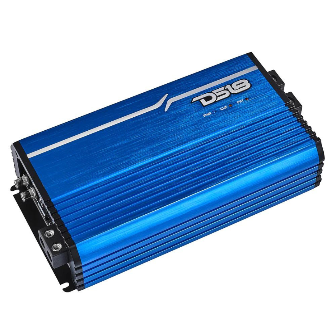 Amplificador compacto de rango completo DS18 FRP-3.5K azul de 1 canal Clase D - 1 x 3500 vatios Rms a 1 ohmio