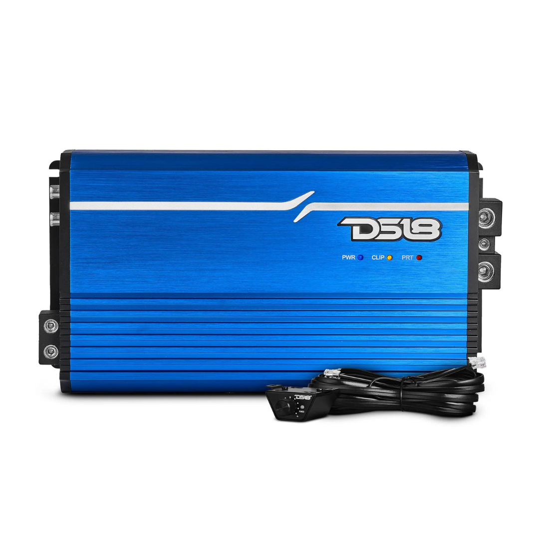 Amplificador compacto de rango completo DS18 FRP-3.5K azul de 1 canal Clase D - 1 x 3500 vatios Rms a 1 ohmio