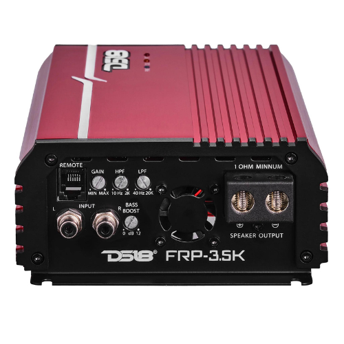 Amplificador compacto de rango completo DS18 FRP-3.5K rojo de 1 canal Clase D - 1 x 3500 vatios Rms a 1 ohmio