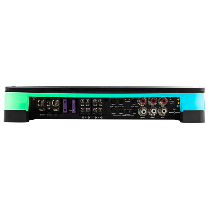 DS18 FX4 4-Channel Class D Surface or Flush Mount Amplifier with LED Lights - 4 x 180 Watts Rms @ 4-ohm