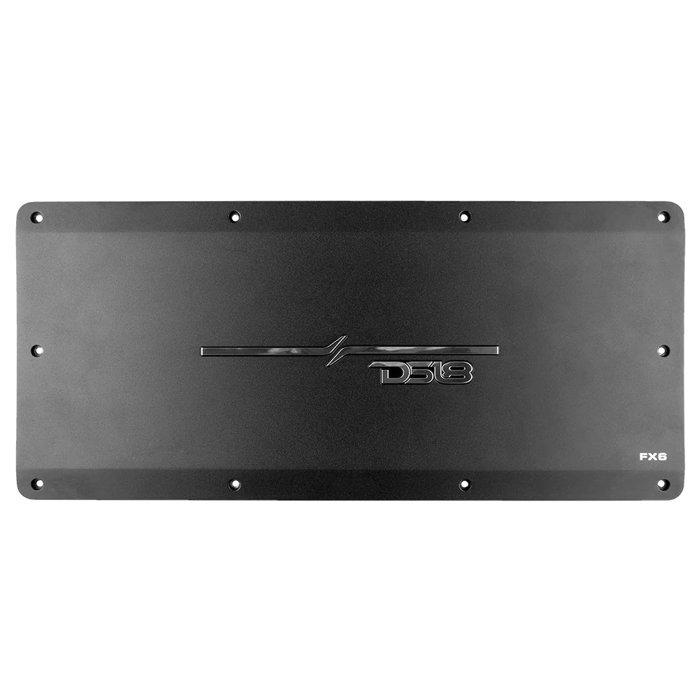 DS18 FX6 6-Channel Class D Surface or Flush Mount Amplifier with LED Lights - 6 x 180 Watts Rms @ 4-ohm